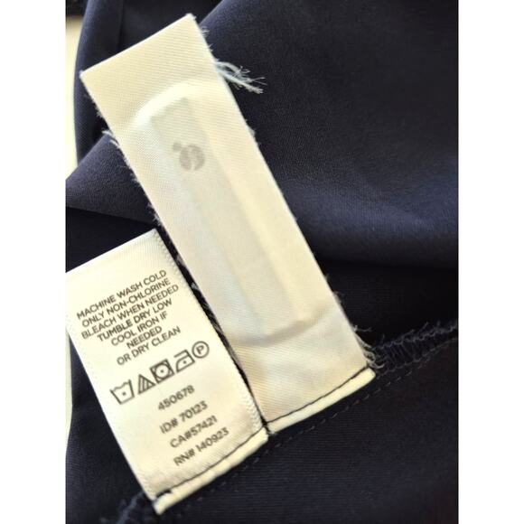 LOFT Dress Size 6 Navy Shift Long Lace Bell Sleeves Cocktail Office Siren Boho - Picture 6 of 10